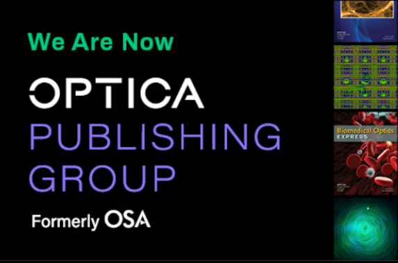 OSA Officially Renamed as OPTICA!