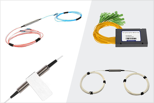 Production testing of splitter, ring-shaped isolator, and optical switch